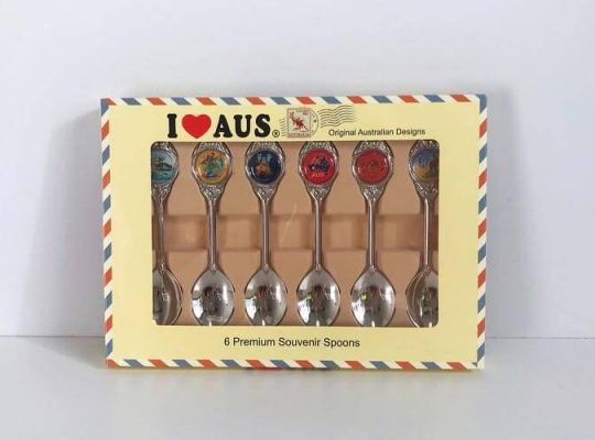 Boxed Set Souvenir Premium Metal Spoons Australia