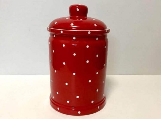 Retro Ceramic Red Cookie Jar