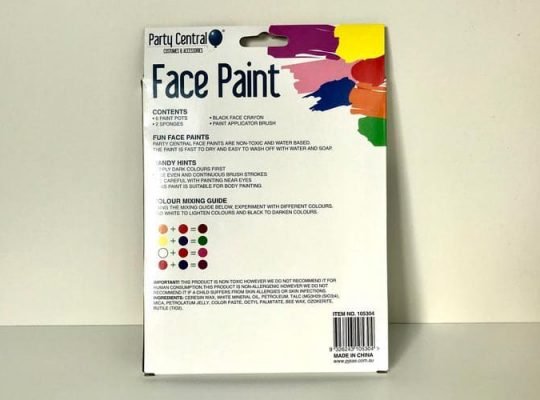 Face Paint Party Accessory Set of 6