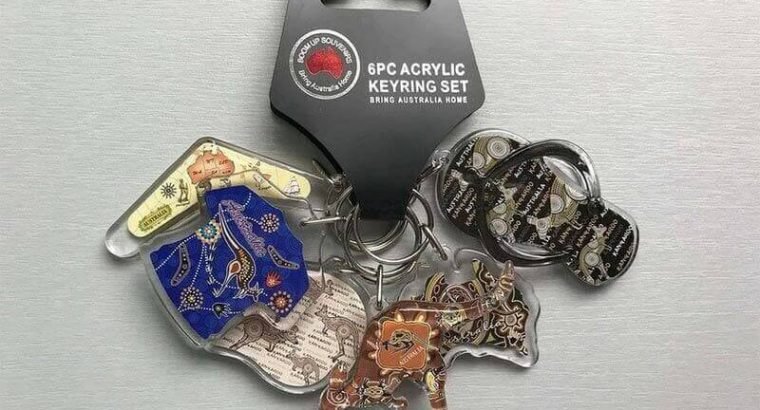 Souvenir 6PC Acrylic Keyring Set