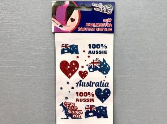 12pc Set of Australia Themed Temporary Tattoos