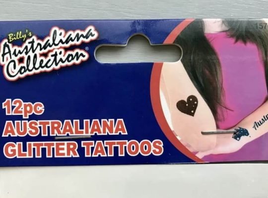 12pc Set of Australia Themed Temporary Tattoos