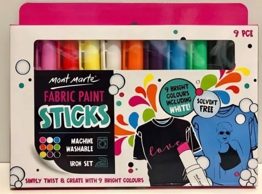 Fabric Paint Sticks 9 Bright Colours