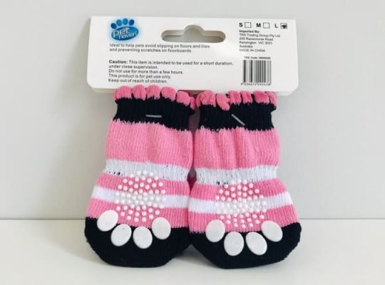 Non Slip Pink Pet Socks