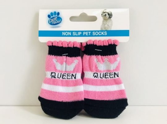 Non Slip Pink Pet Socks