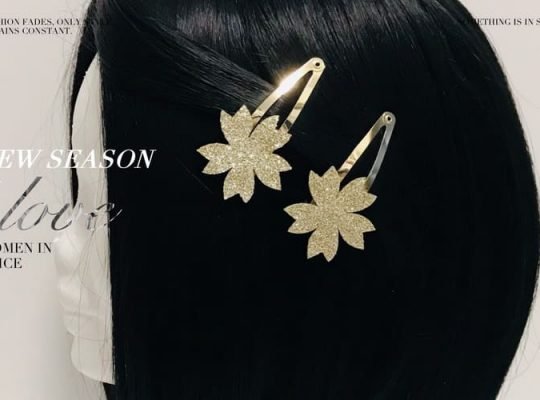 Gold Flower Clips for Hair