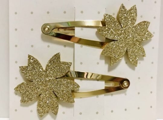 Gold Flower Clips for Hair